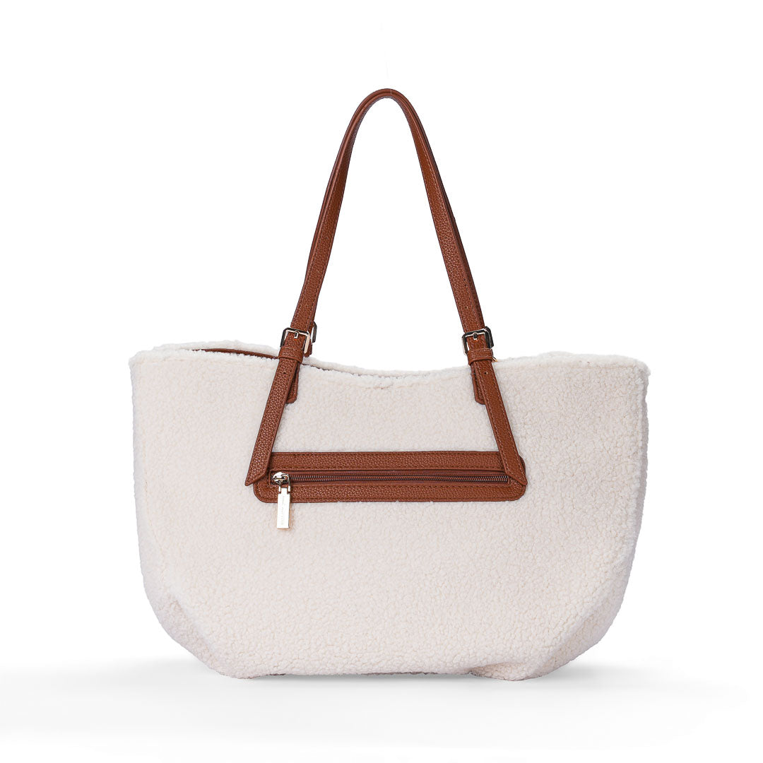 Mac Alyster Harmonia sac cabas moumoute cognac extensible