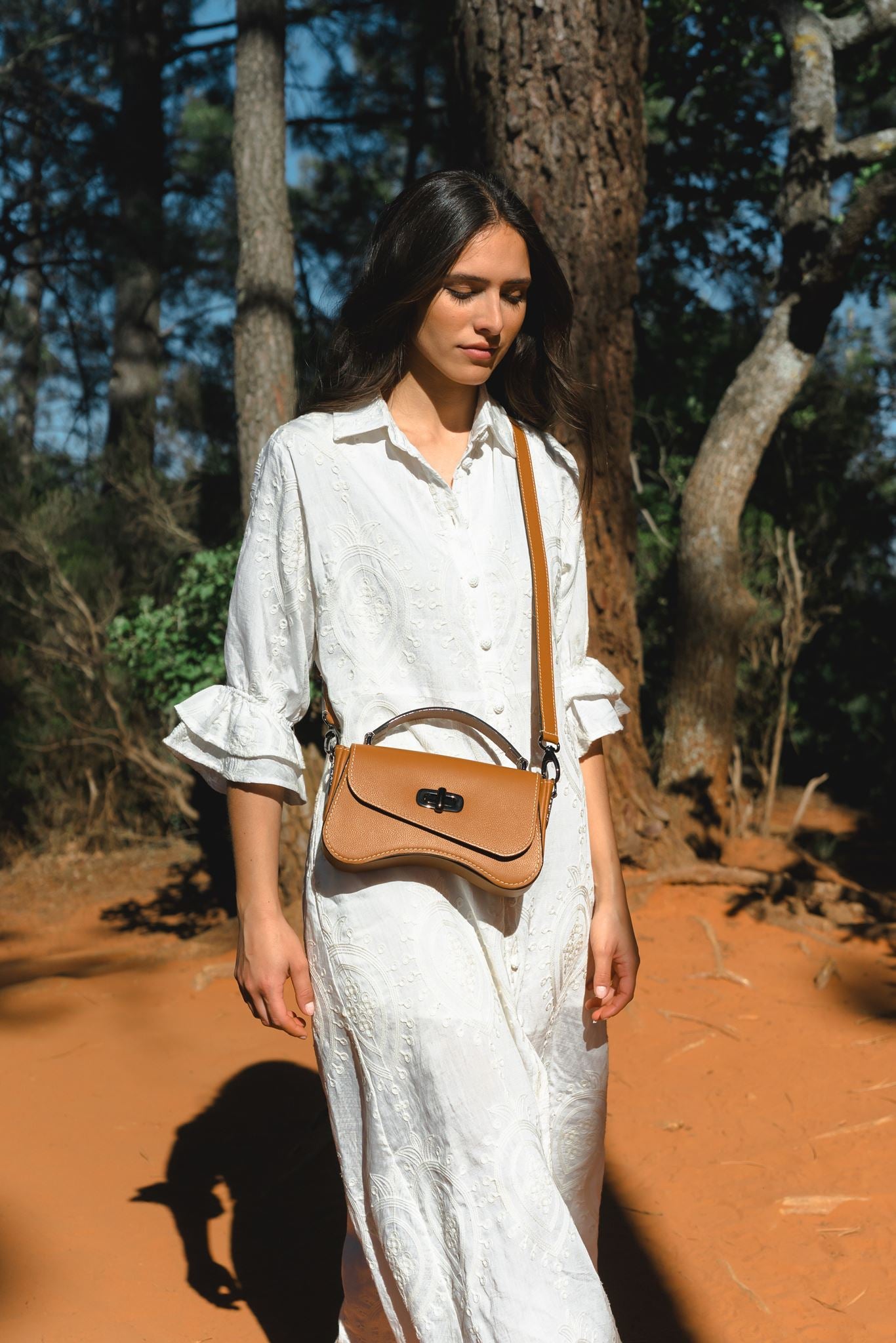 Nodie's L'iconique sac baguette camel grainé cuir