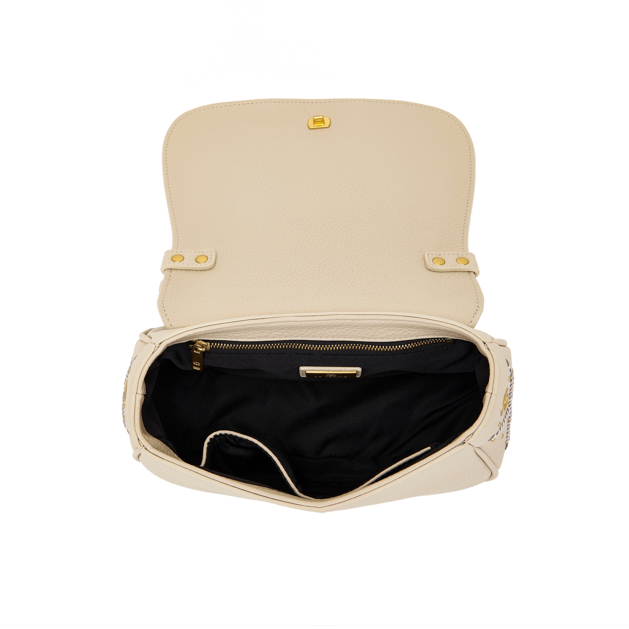 La Carrie Bag Jungle sac main tresse ivoire 26x11x17 cm