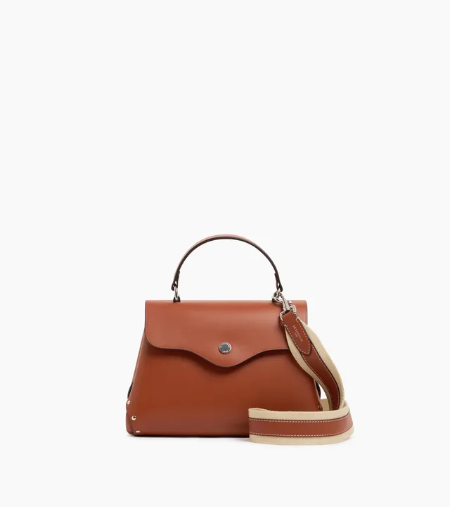 Le Tanneur Sans Couture petit sac à main cuir lisse marron