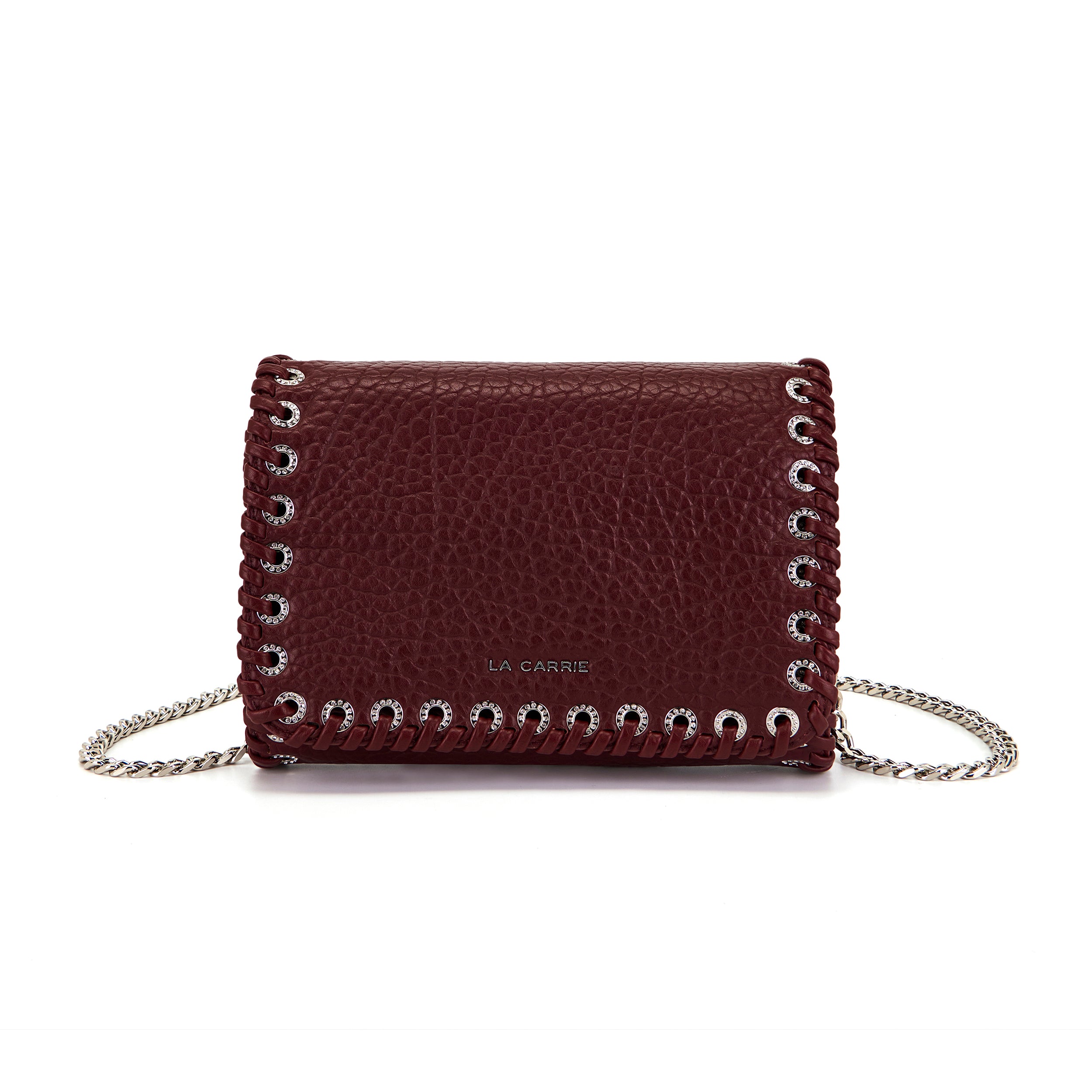 La Carrie Capsule sac bandoulière noir PU œillets