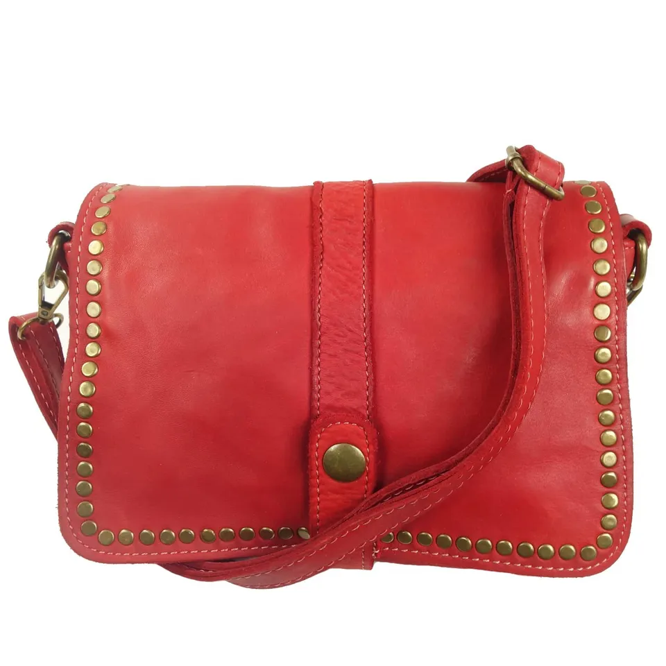 Collection Esprit Cuir Gena mini pochette cuir rouge vintage
