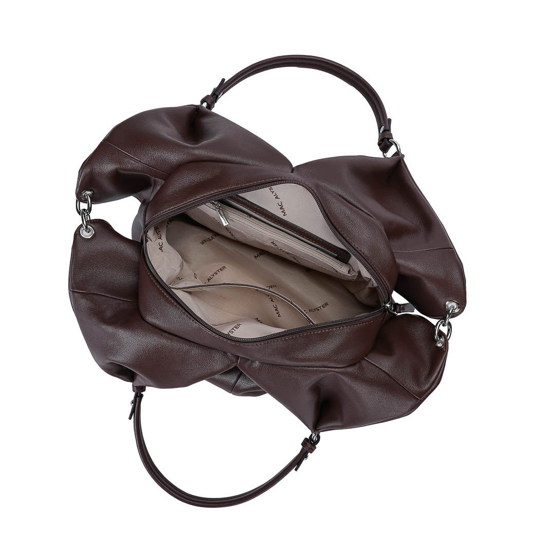 Mac Alyster Milan 2.0 sac cabas femme marron chocolat