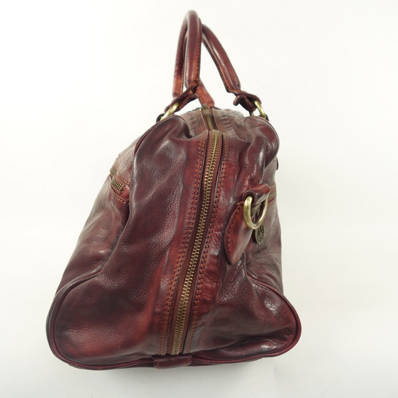 Collection Esprit Cuir Fabio sac week-end cuir bordeaux femme