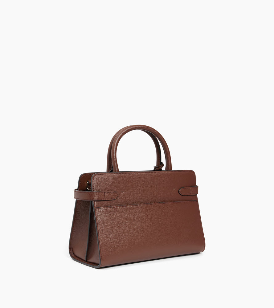 Le Tanneur Emilie sac à main moyen cuir grainé charms T