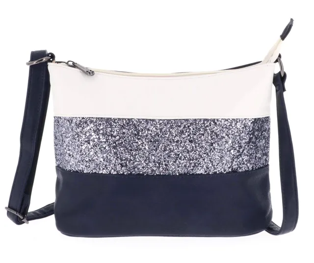 Gallantry sac bandoulière femme paillettes blanc argent bleu soirée