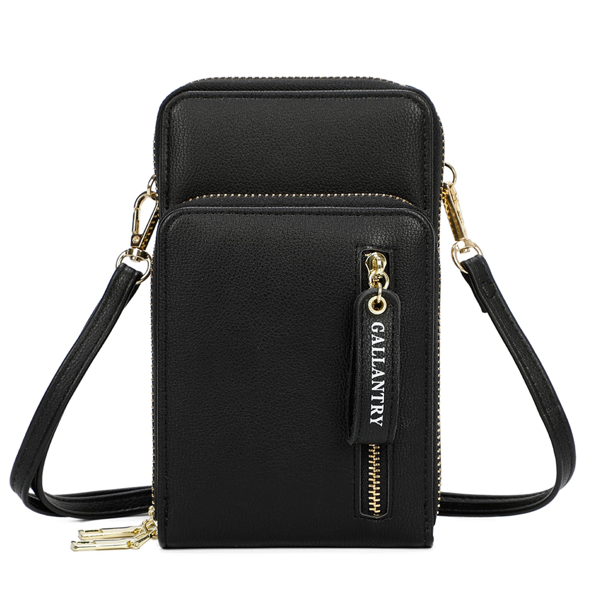 Gallantry Sacs Bandoulière Pochette Smartphone Noir Simili Cuir 11x18cm