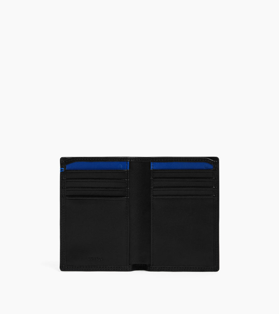 Le Tanneur Martin porte-cartes vertical cuir lisse noir RFID