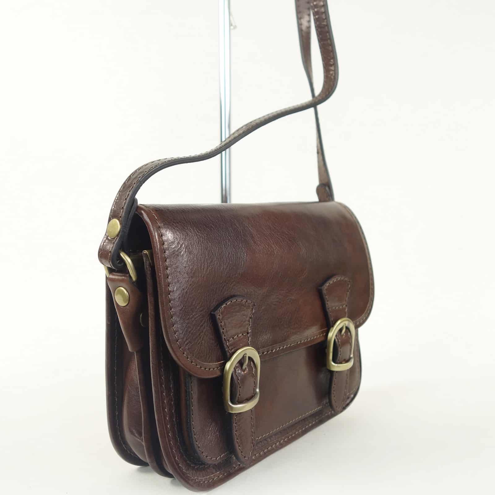 Collection Esprit Cuir ELANIA mini sac bandoulière marron