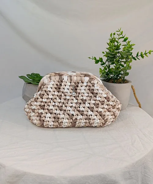 Takiri Mona TK529 sac à main blanc marron recyclé