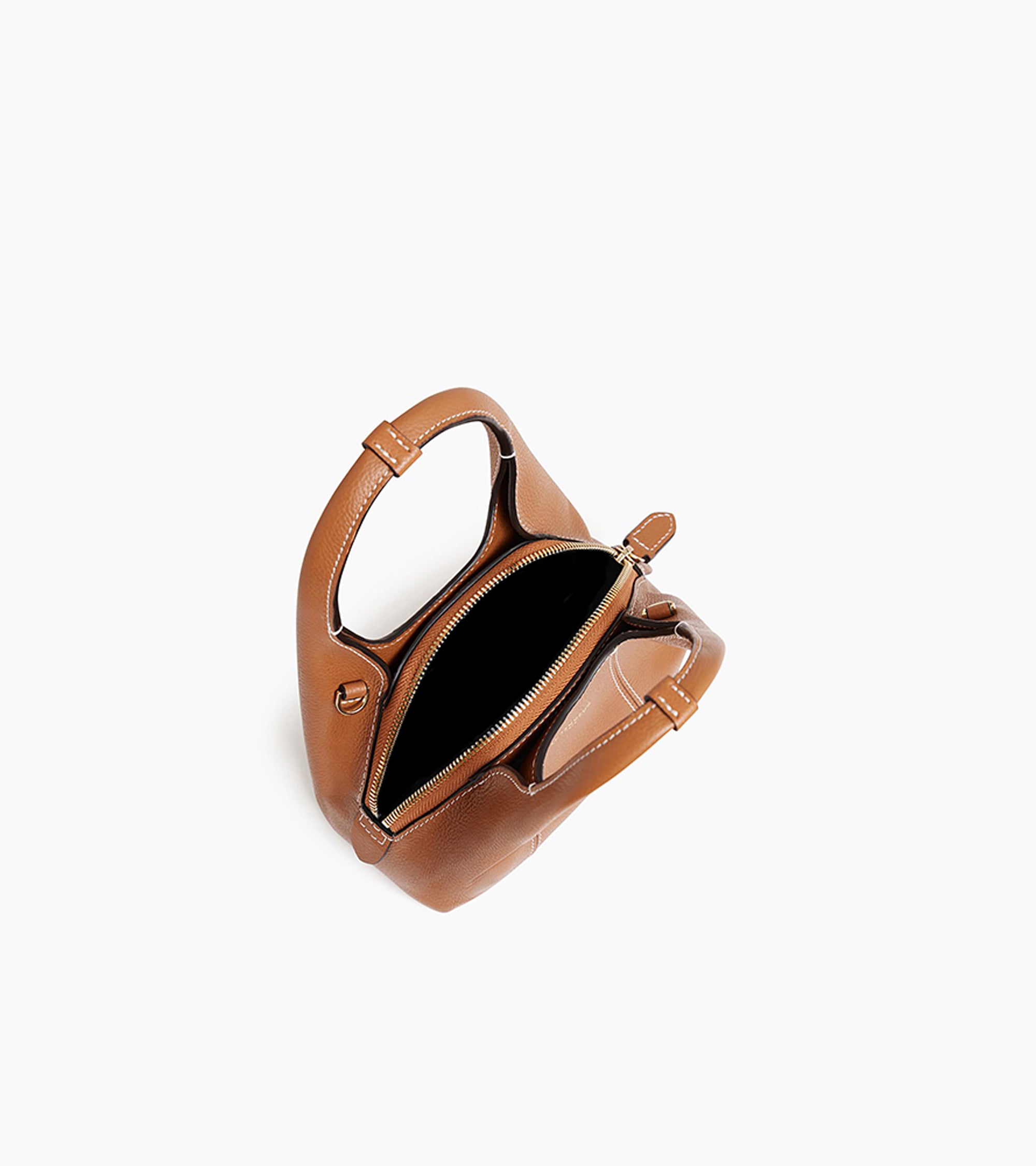 Le Tanneur Juliette mini sac cuir grainé Brown Tan