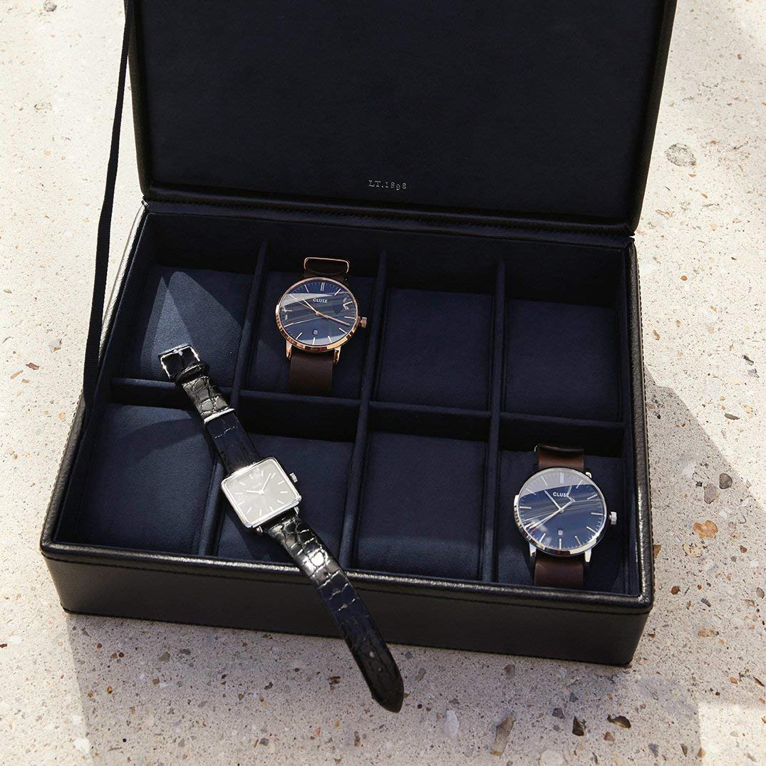 Le Tanneur boîte à montres cuir 8 compartiments 25 cm