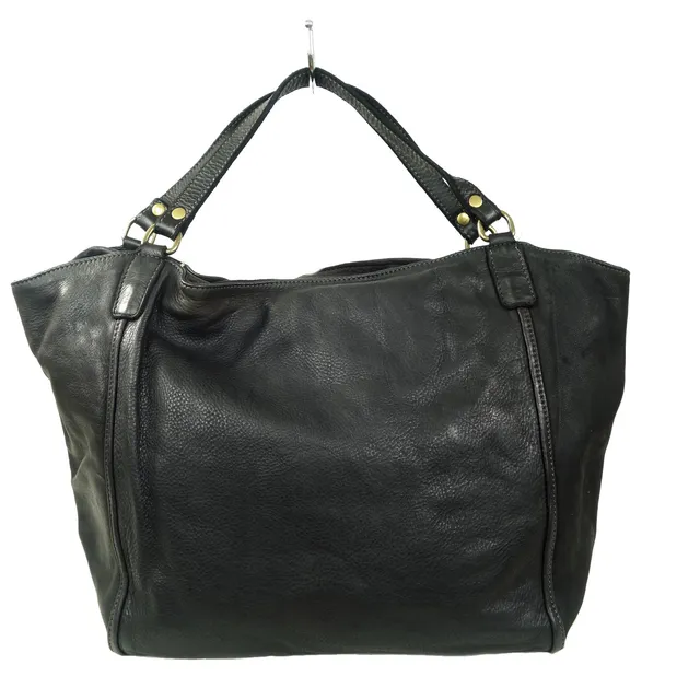 Collection Esprit Cuir Davy cabas cuir noir vintage A4