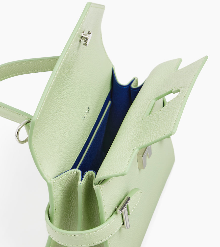 Le Tanneur Emilie petit sac à main cuir grainé rabat