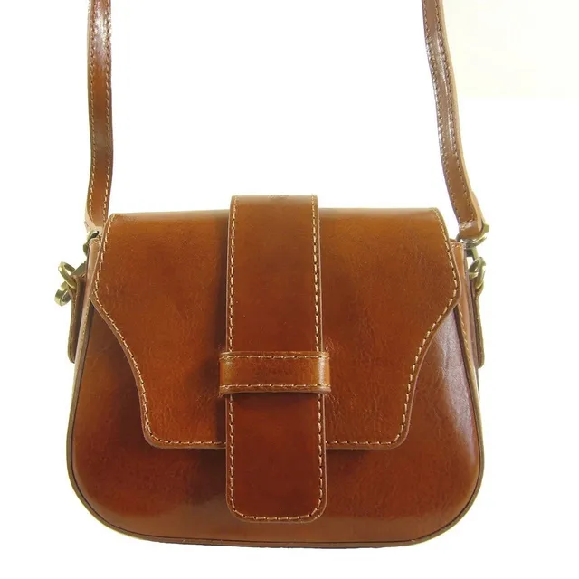 Collection Esprit Cuir GEA mini sac trotteur cognac cuir