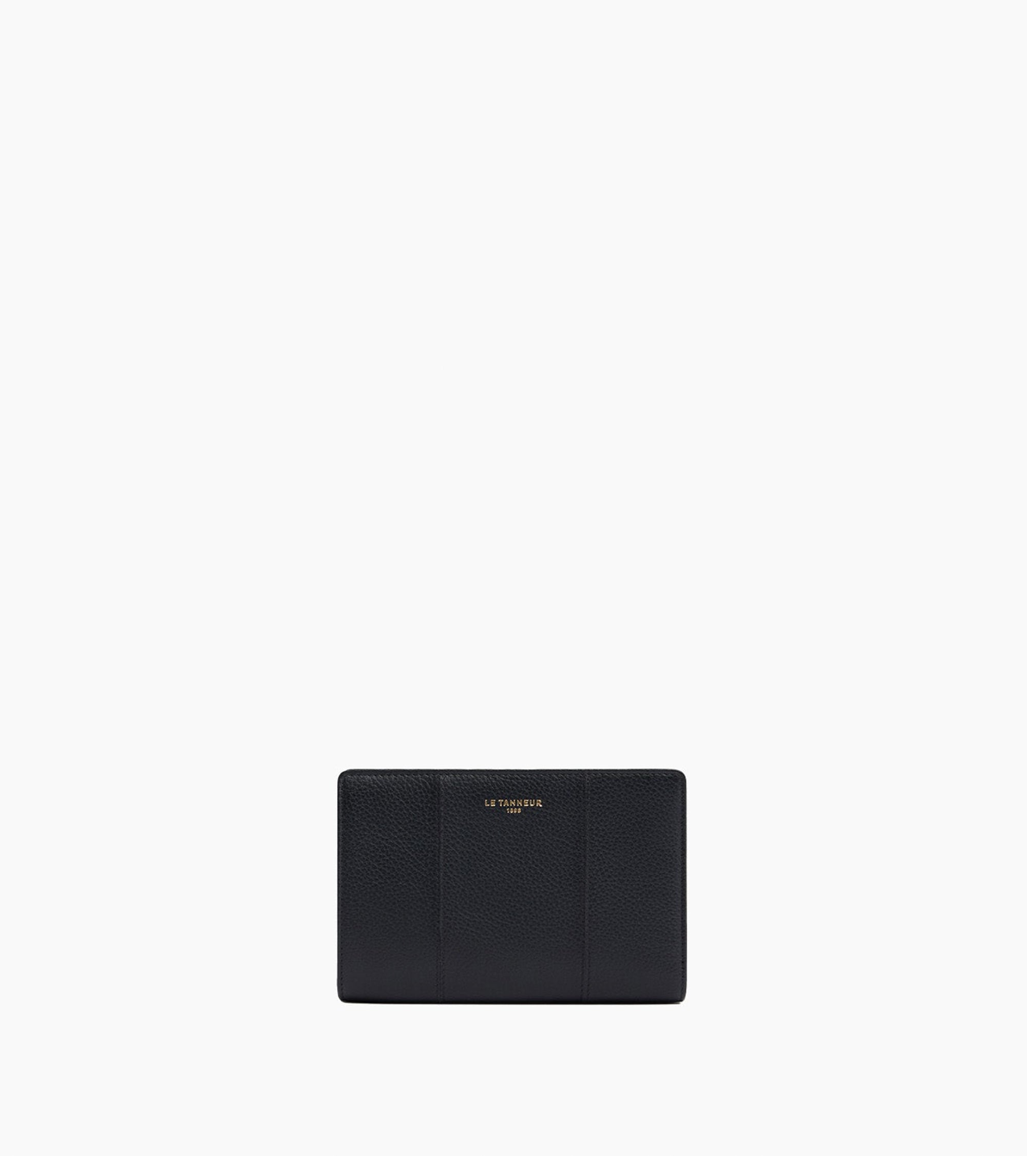 Le Tanneur Juliette portefeuille cuir grainé noir moyen