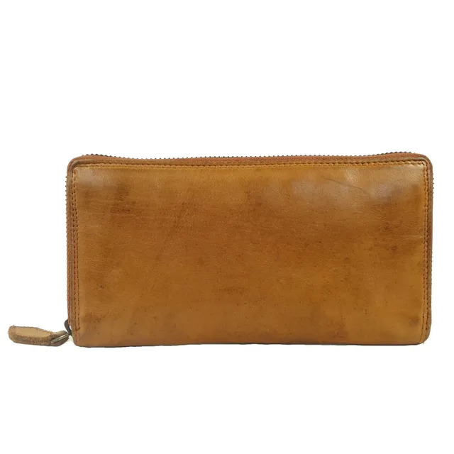 Collection Esprit Cuir LEO portefeuille cuir naturel vintage