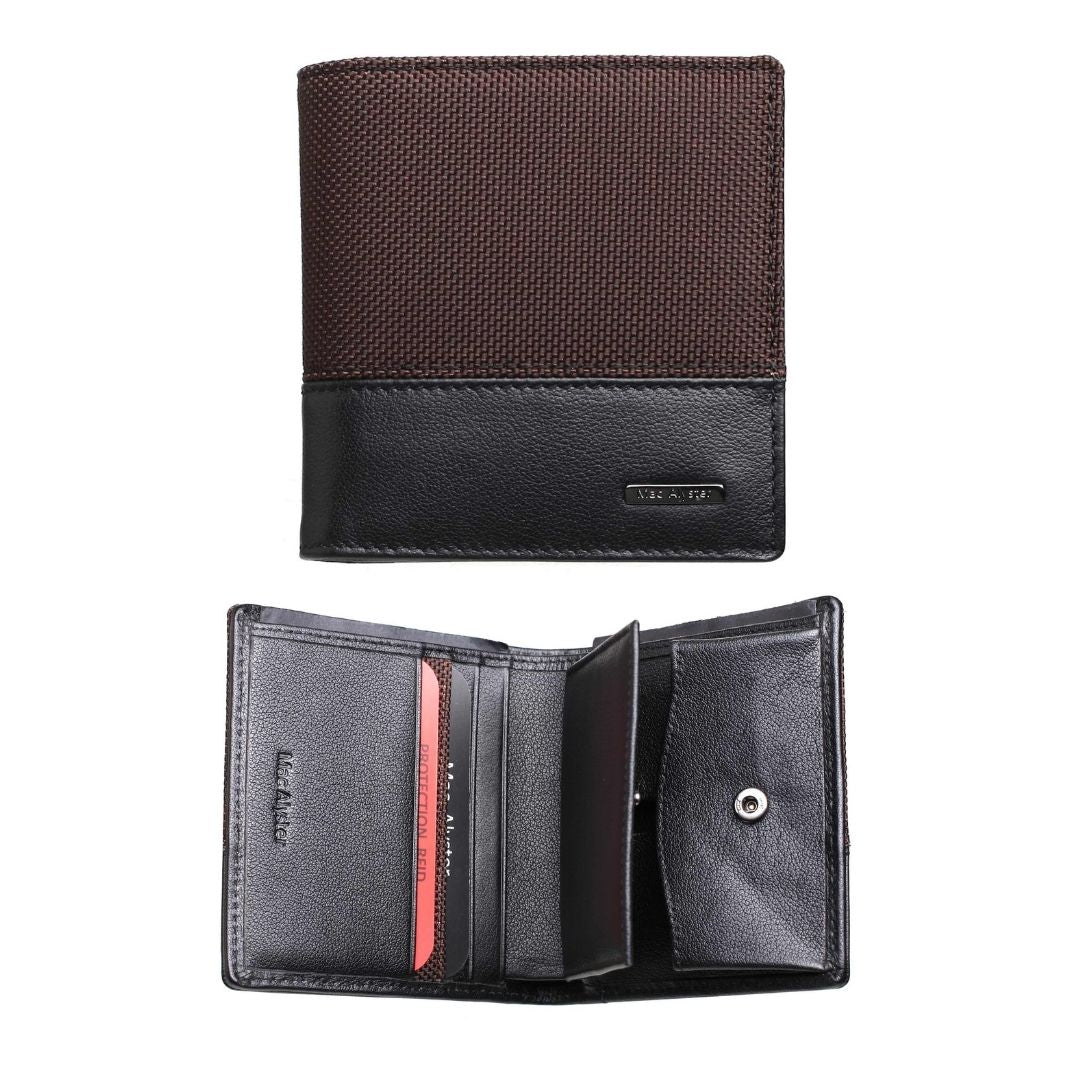 MAC ALYSTER Reporter porte-monnaie cartes marron