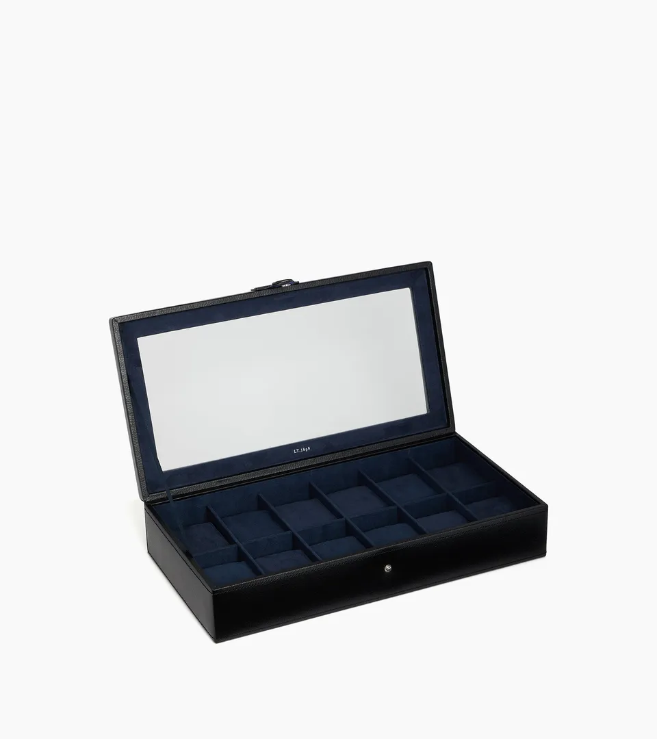Le Tanneur Leather Goods coffret 12 montres cuir recyclé Noir