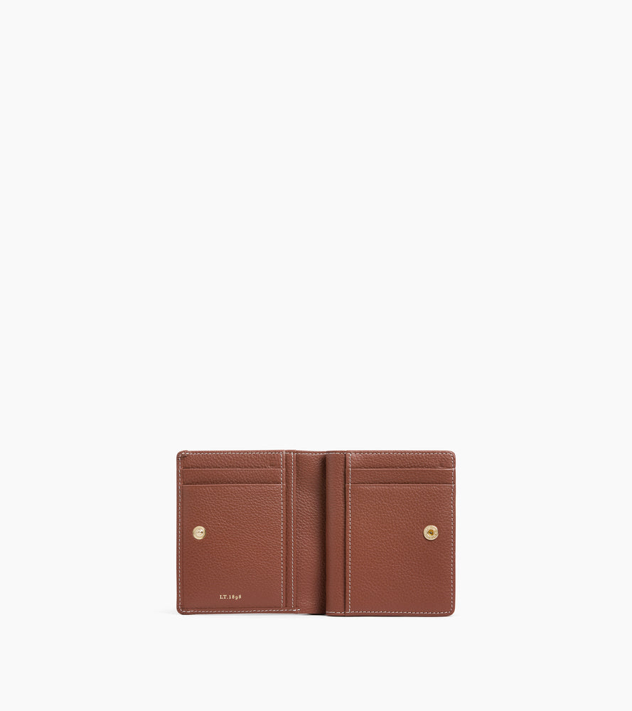 Le Tanneur Ella petit portefeuille cuir grainé marron