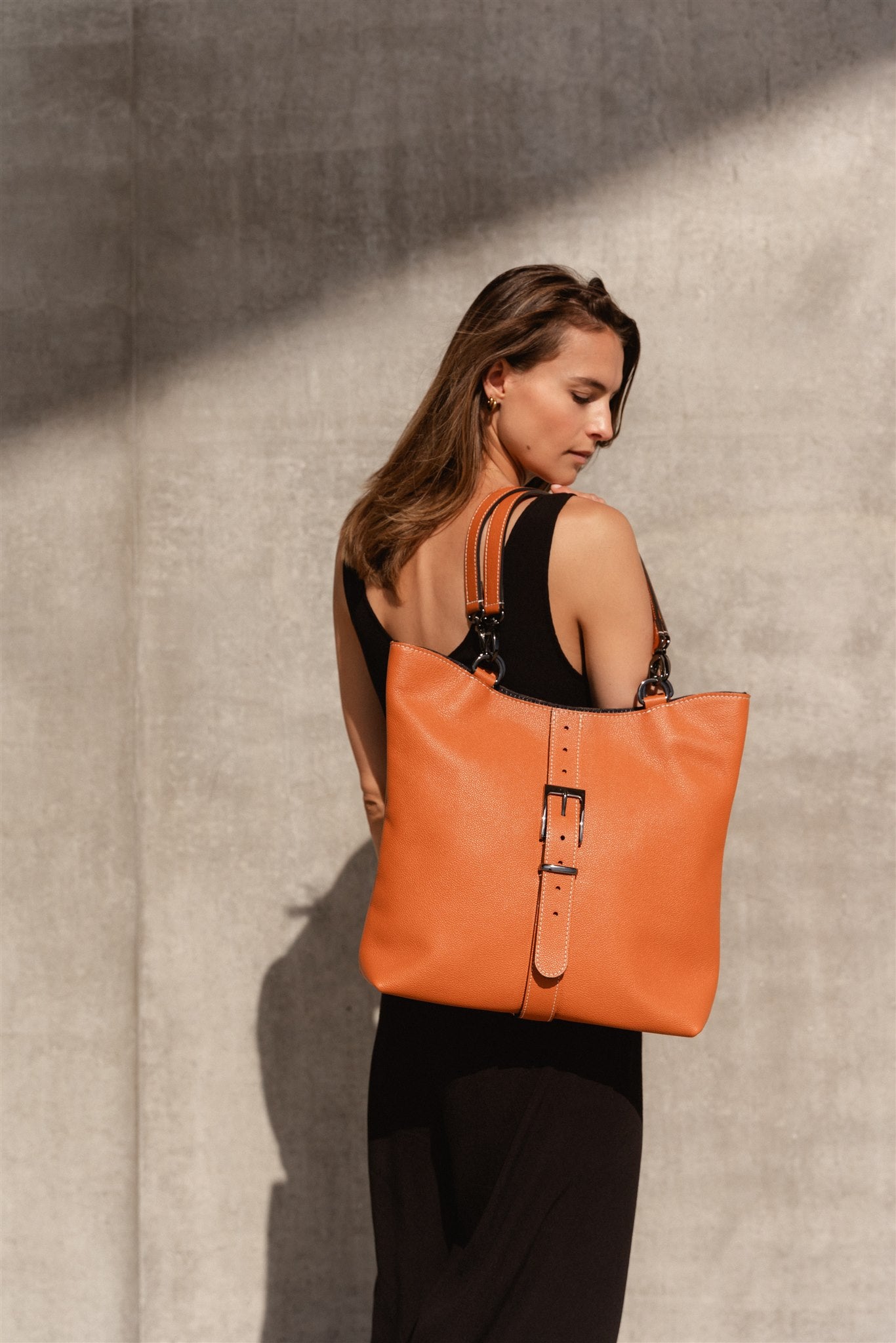Nodie's Billy terracotta grainé sac cabas cuir femme