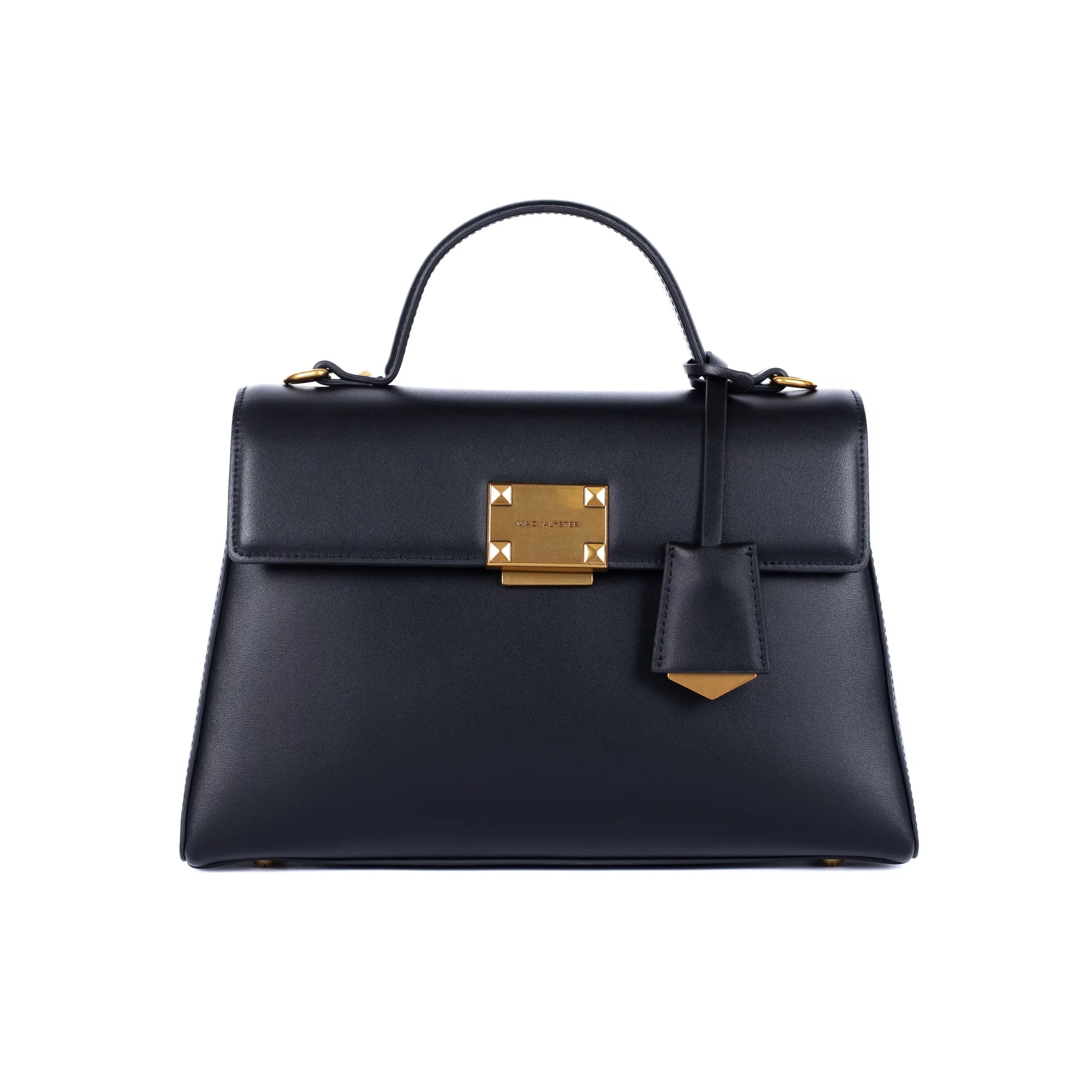 MAC ALYSTER Mélyssa sac à main cuir noir 30 cm