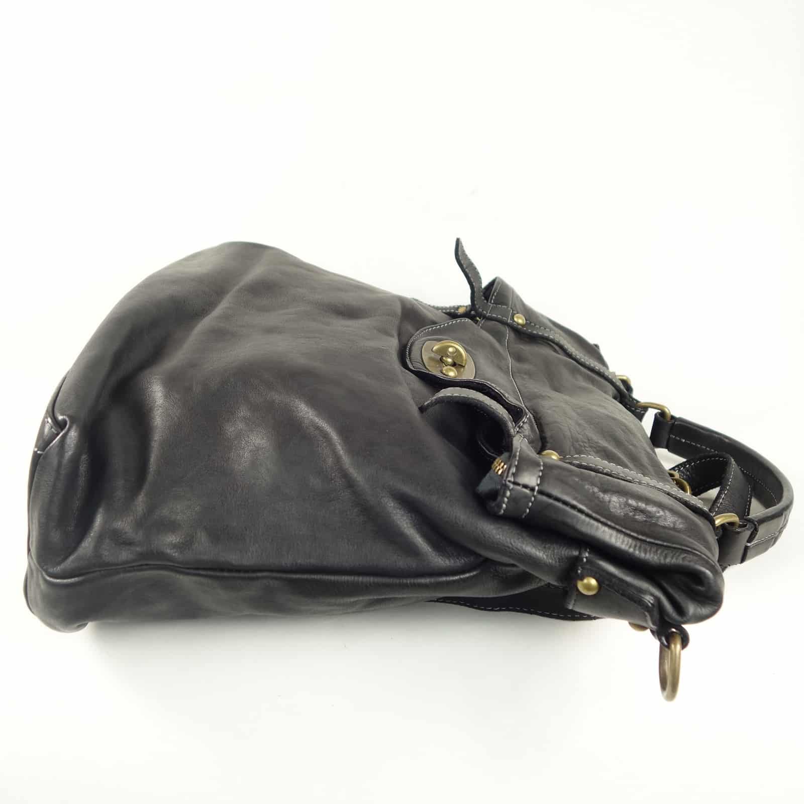 Collection Esprit Cuir Basile sac à dos cuir noir vintage