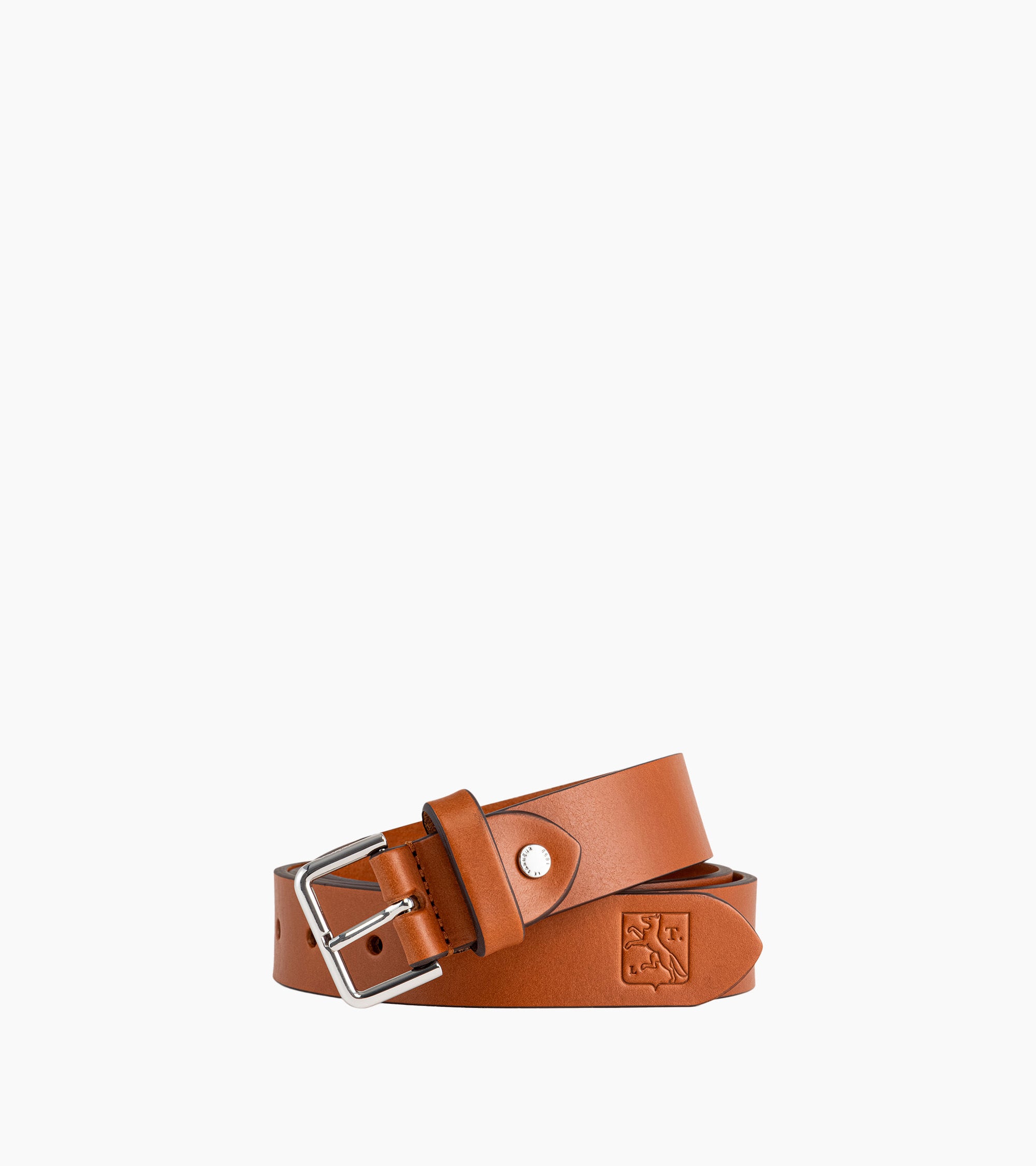Le Tanneur Belts ceinture homme cuir Brown Tan boucle carrée