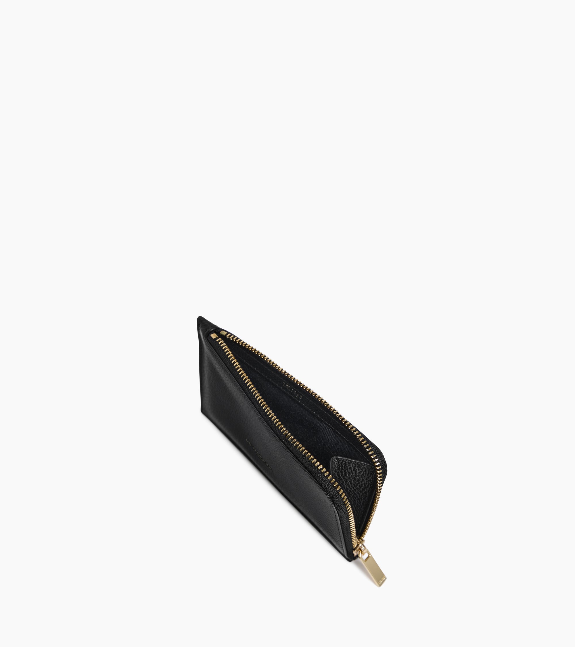 Le Tanneur Albertine porte-cartes cuir grainé noir zippé