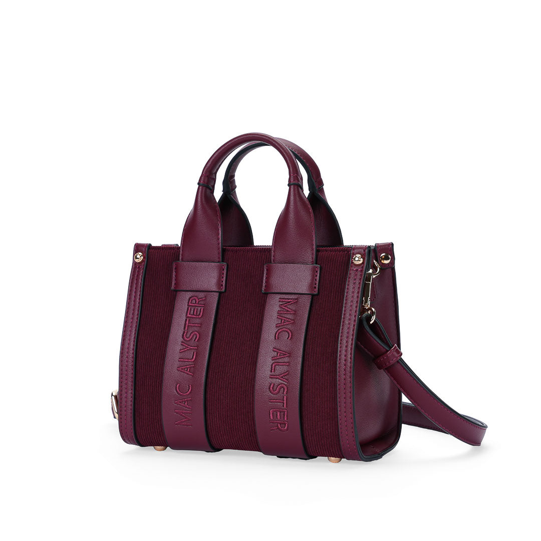 Mac Alyster Clover mini sac à main bordeaux clover