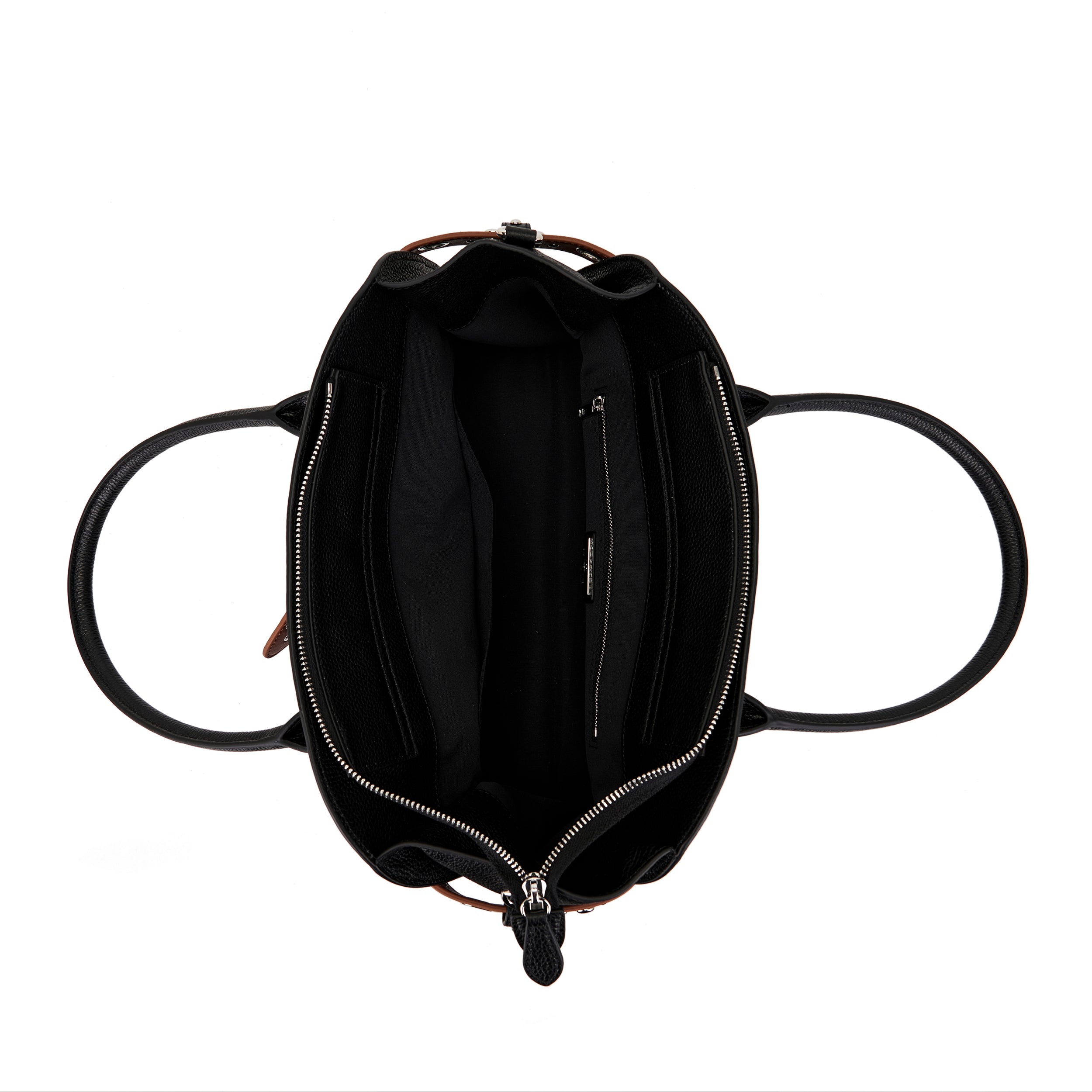 La Carrie Backdoor sac shopping noir PU 35x15x27 cm