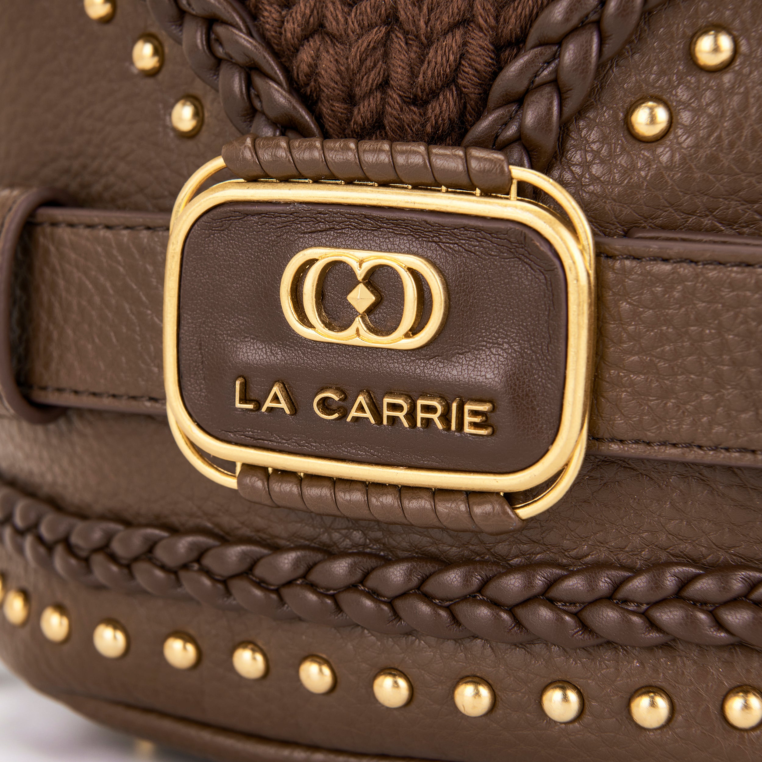 La Carrie Bag Montgomery sac seau marron 26x19x28cm