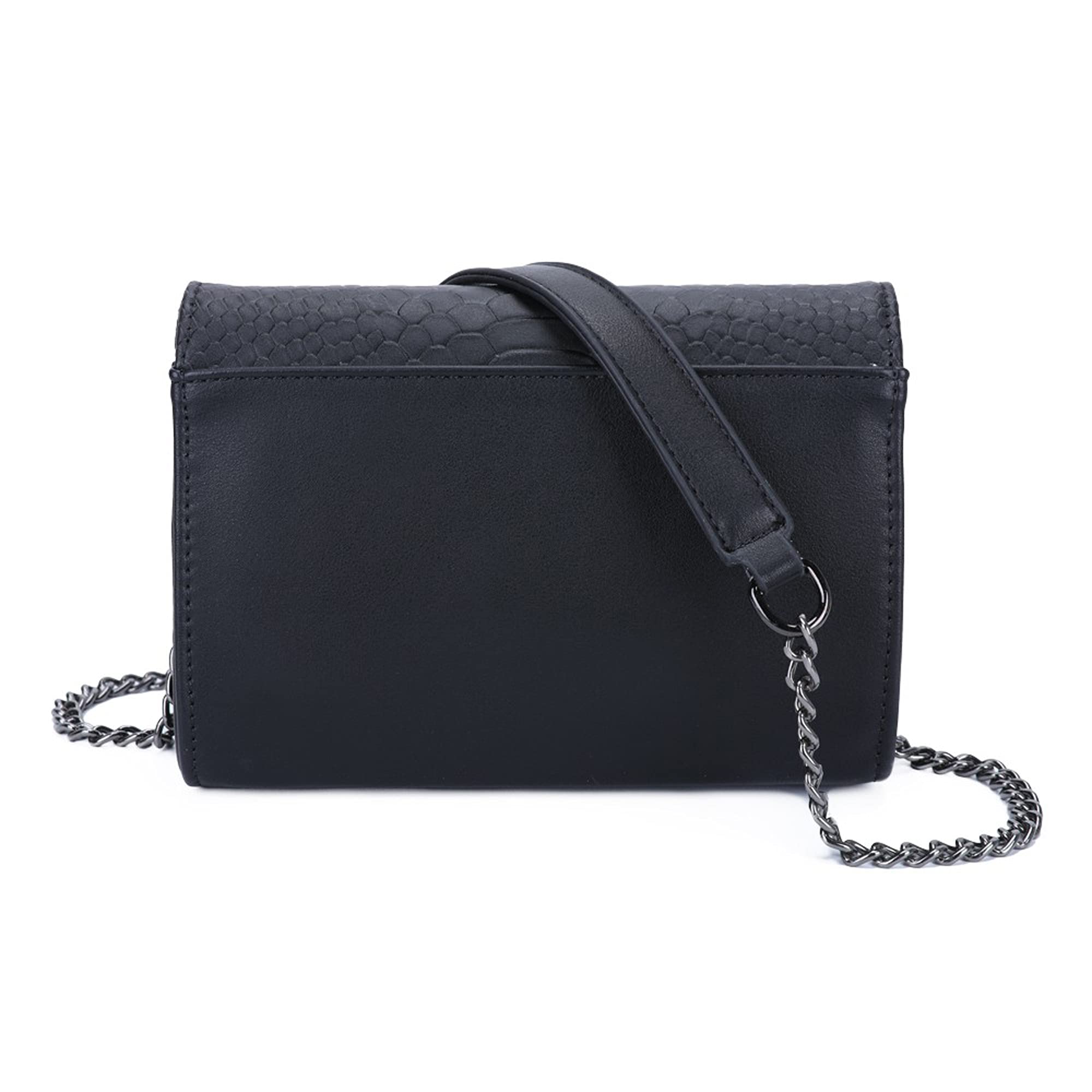 Gallantry Sacs Bandoulière Crocodile sac bandoulière Noir 19,5 cm effet python