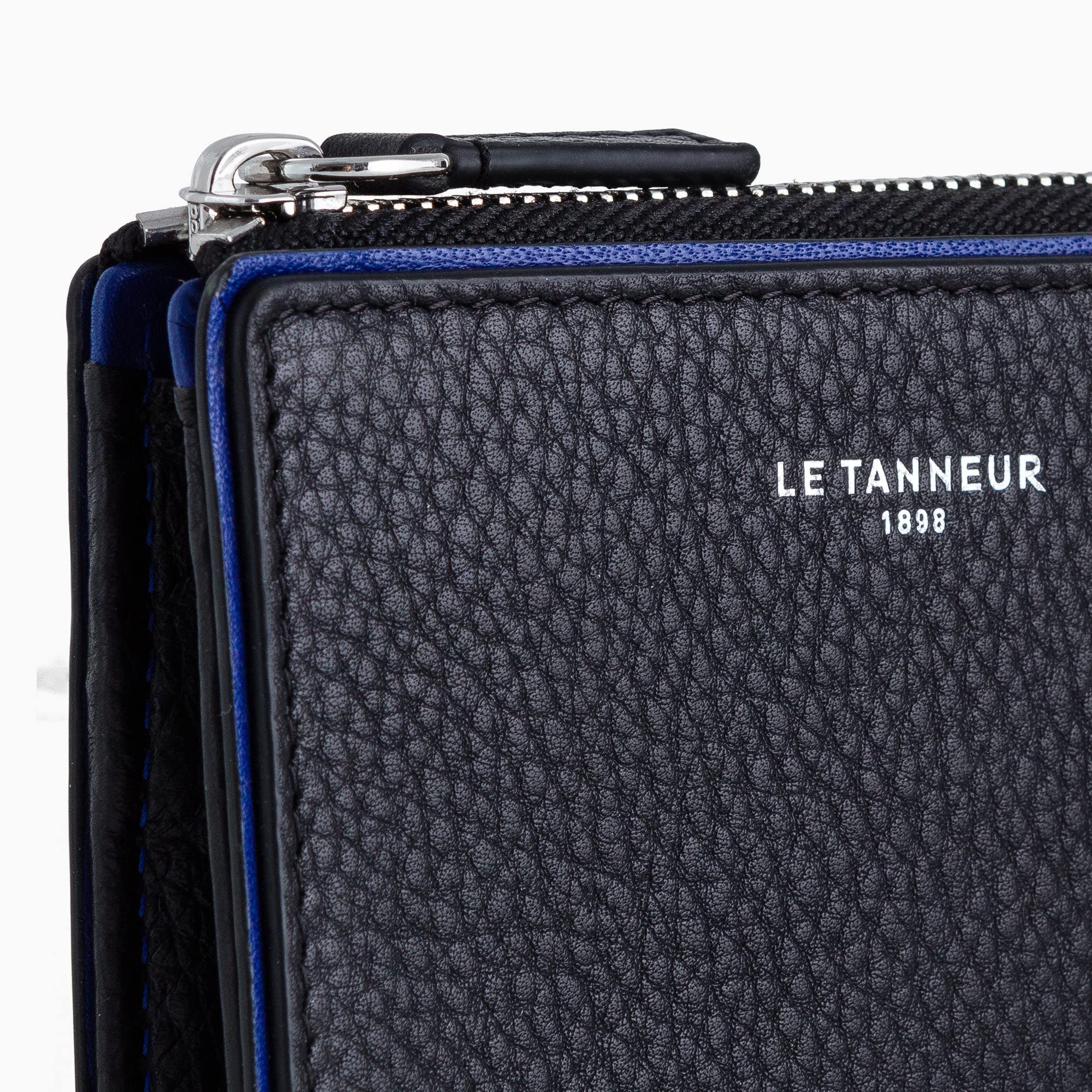 Le Tanneur Augustin porte monnaie cuir homme zippé anti-RFID