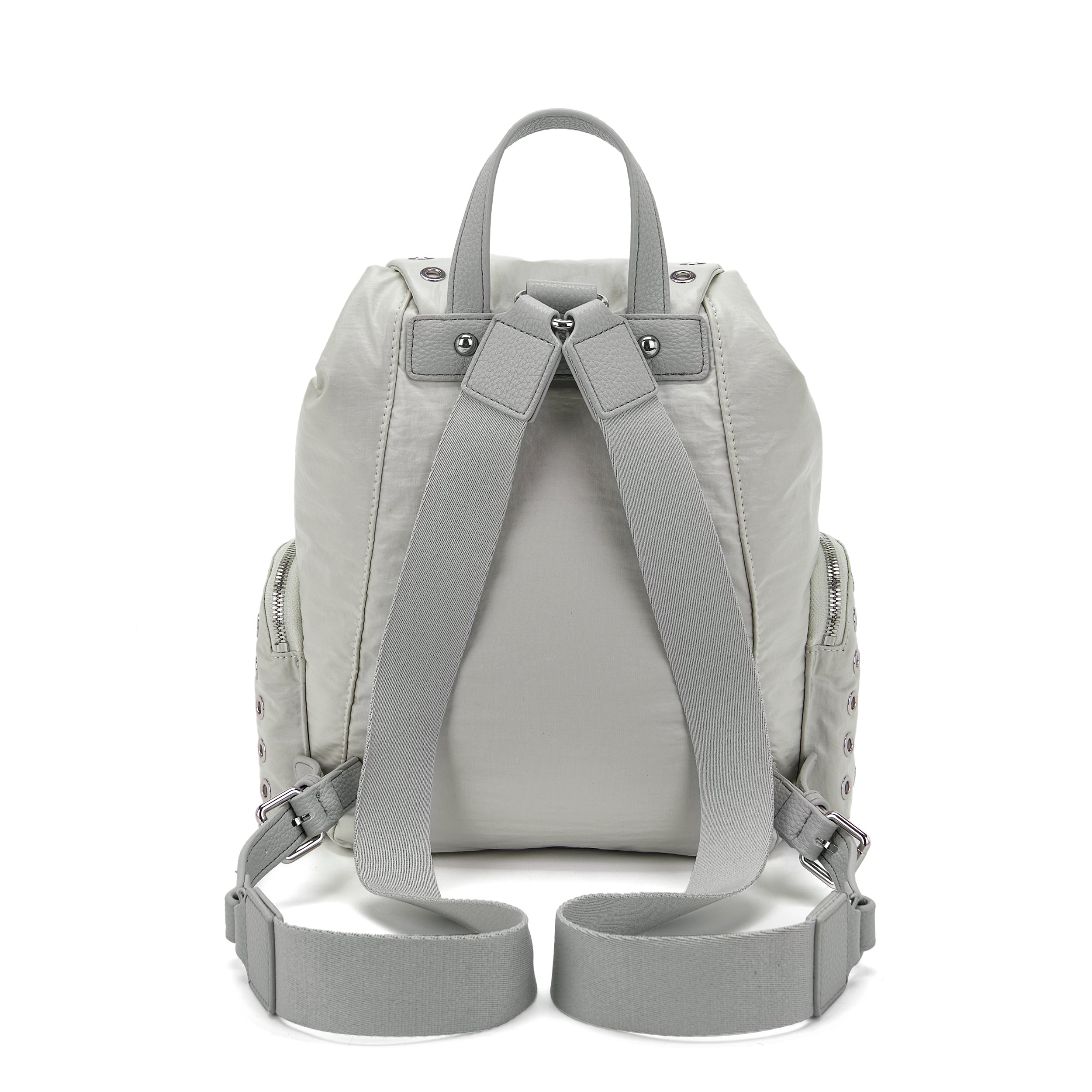 La Carrie Wrinkled sac à dos nylon gris 27x31 cm