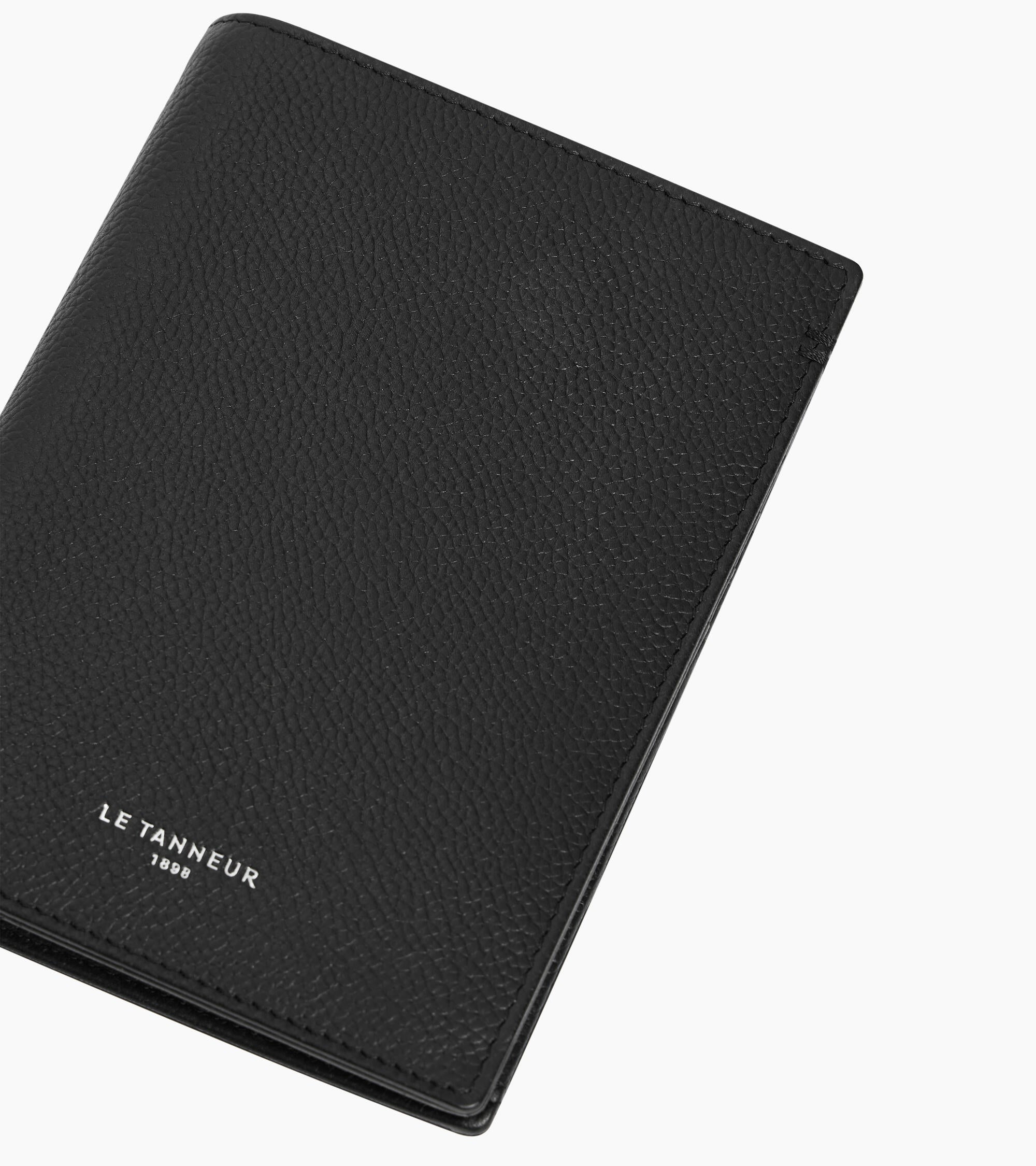 Le Tanneur Lucien grand portefeuille vertical cuir noir