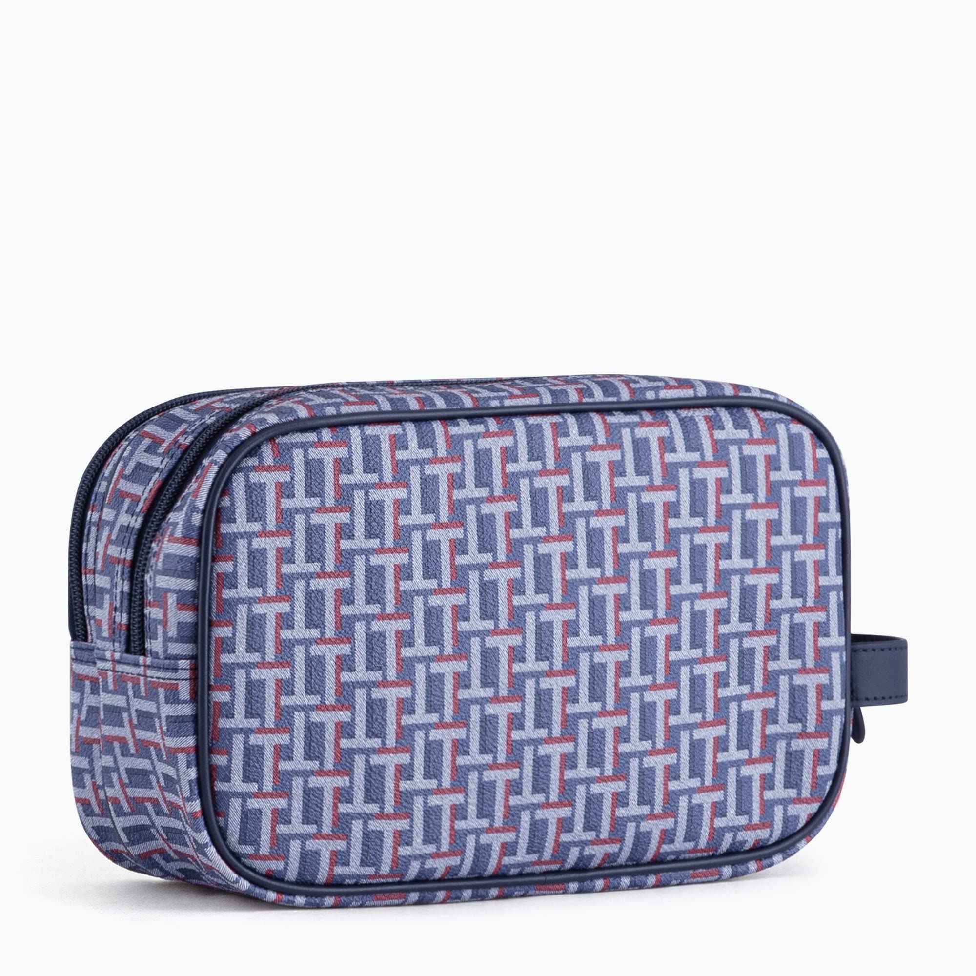 Le Tanneur Camille trousse toilette toile cuir 24 cm homme