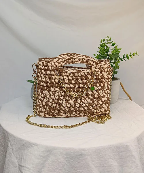 Takiri Harmony TK722 sac à main marron crème bandoulière