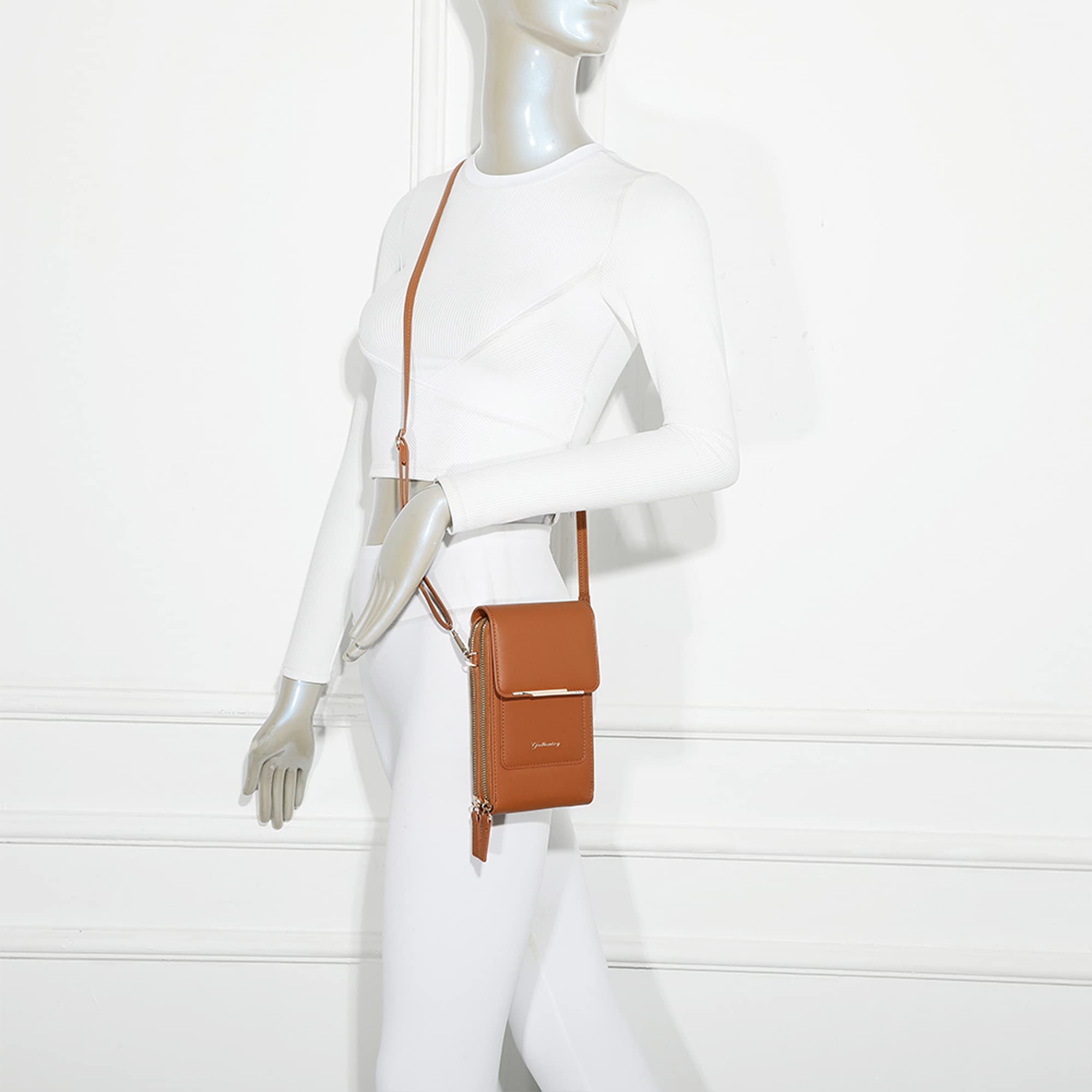 Gallantry Sacs Bandoulière pochette téléphone Camel 19 cm