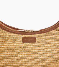 Le Tanneur Juliette sac hobo cuir lisse effet raphia
