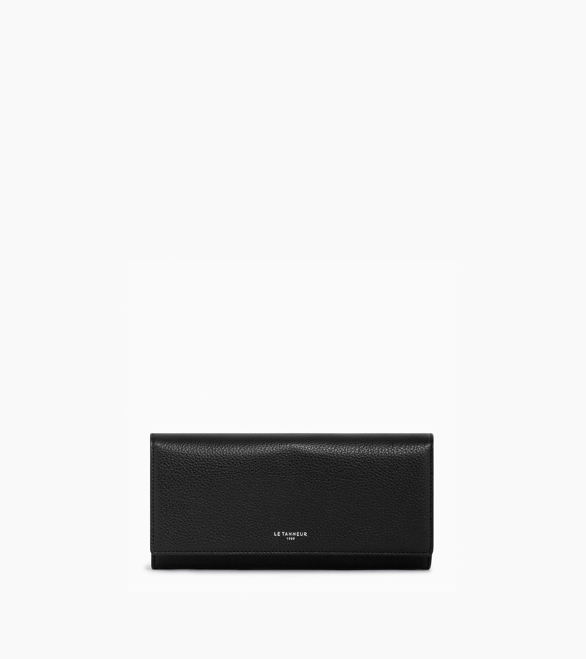 Le Tanneur Emilie compagnon cuir grainé noir anti-RFID