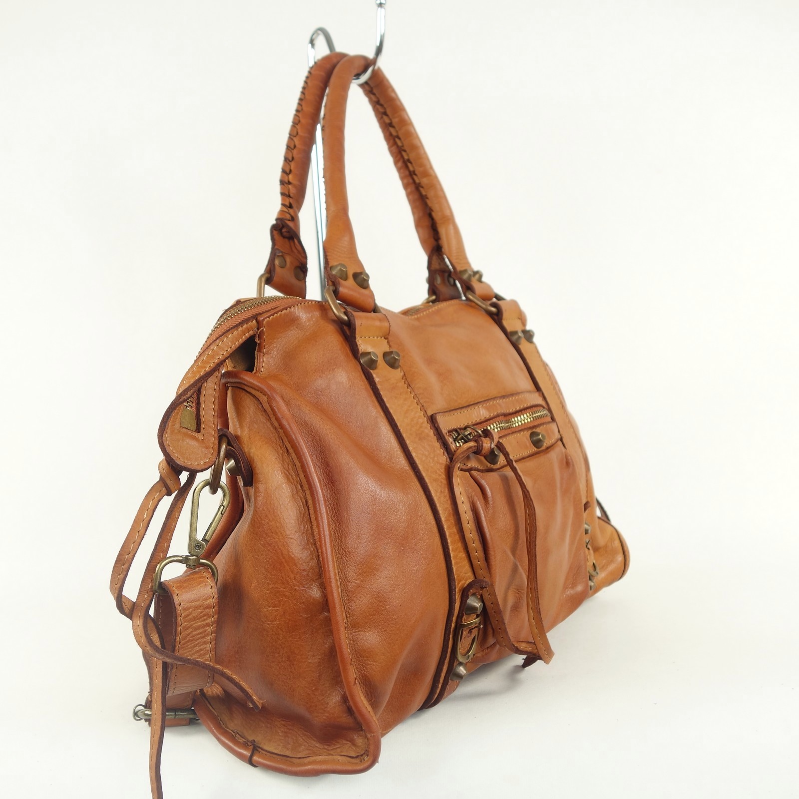 Collection Esprit Cuir Lola sac camel cuir vintage