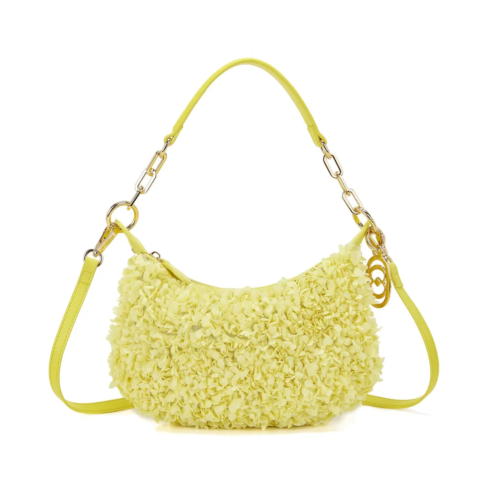 La Carrie Night Edition sac épaule chiffon yellow 29x3x15
