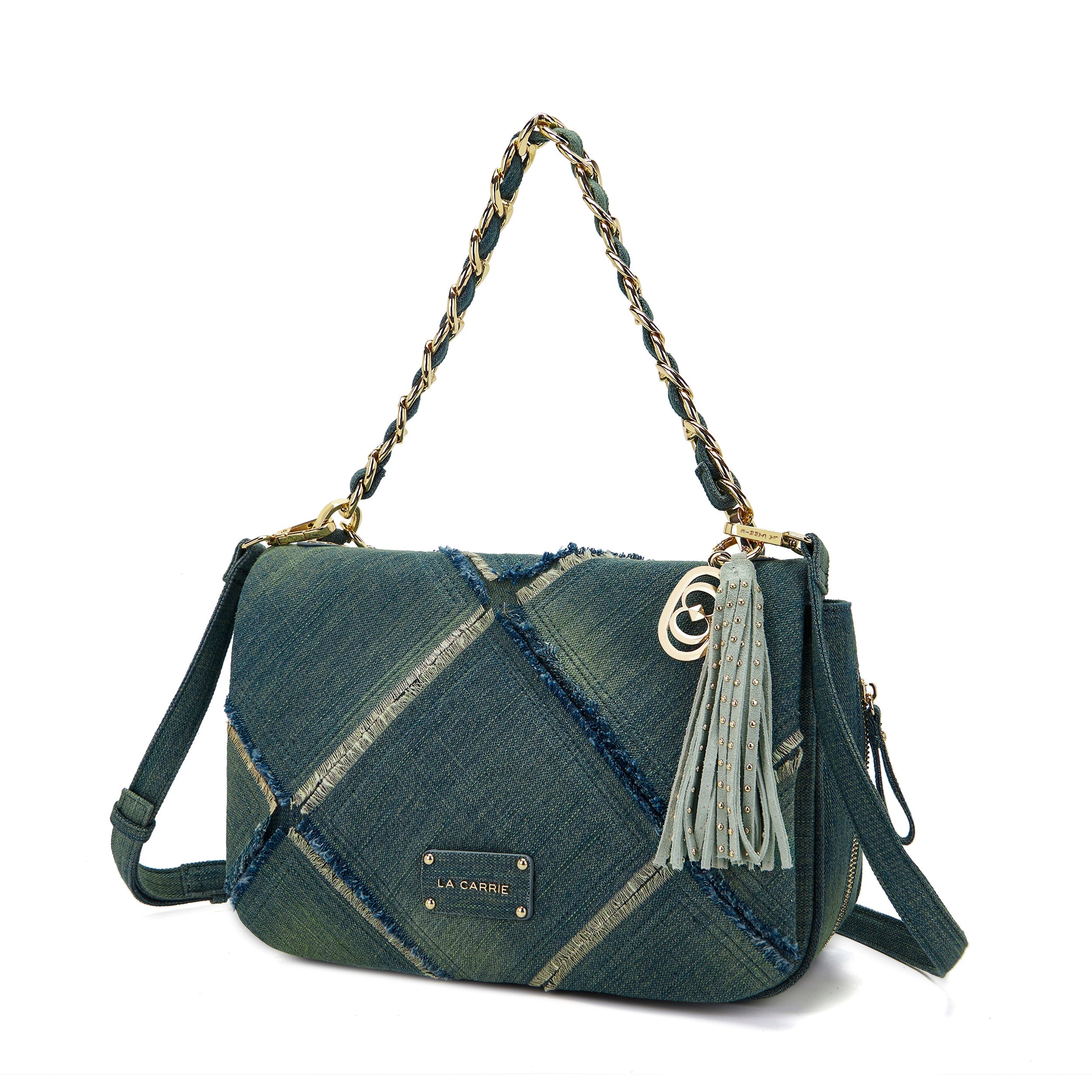La Carrie Bag Isabel Cross sac bandoulière toile tea 35cm