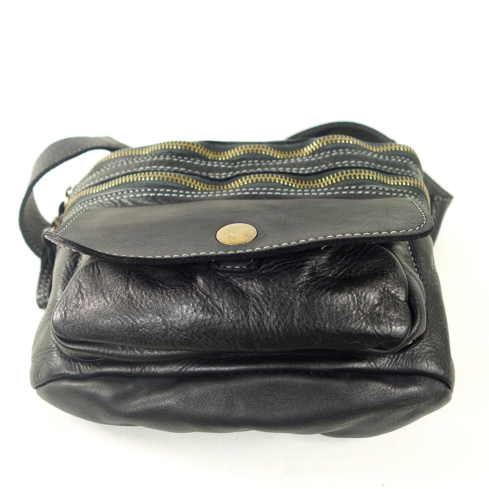 Collection Esprit Cuir Sac bandoulière & sacoche JIMY petite sacoche noir