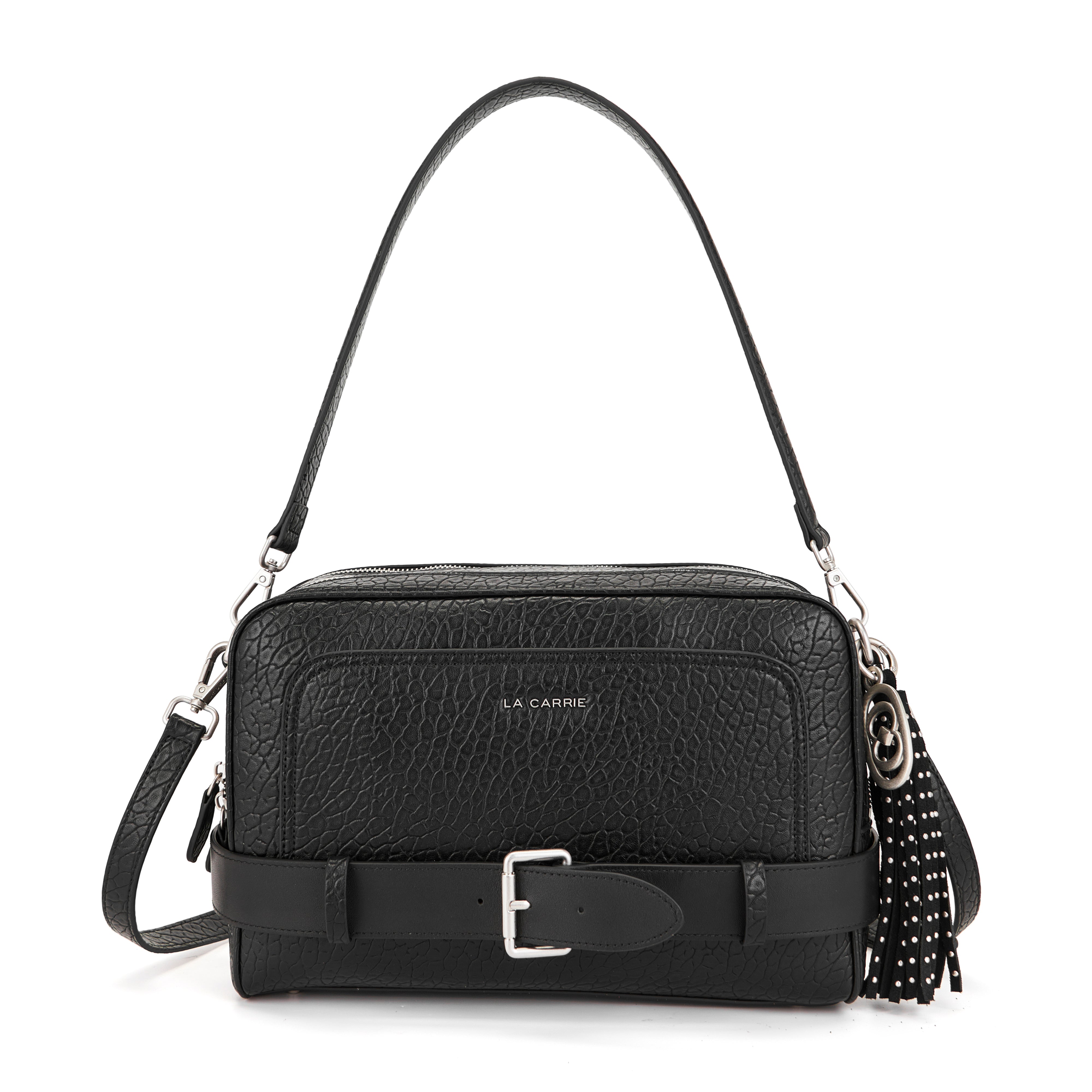La Carrie Belty sac bandoulière noir 31 cm effet cuir
