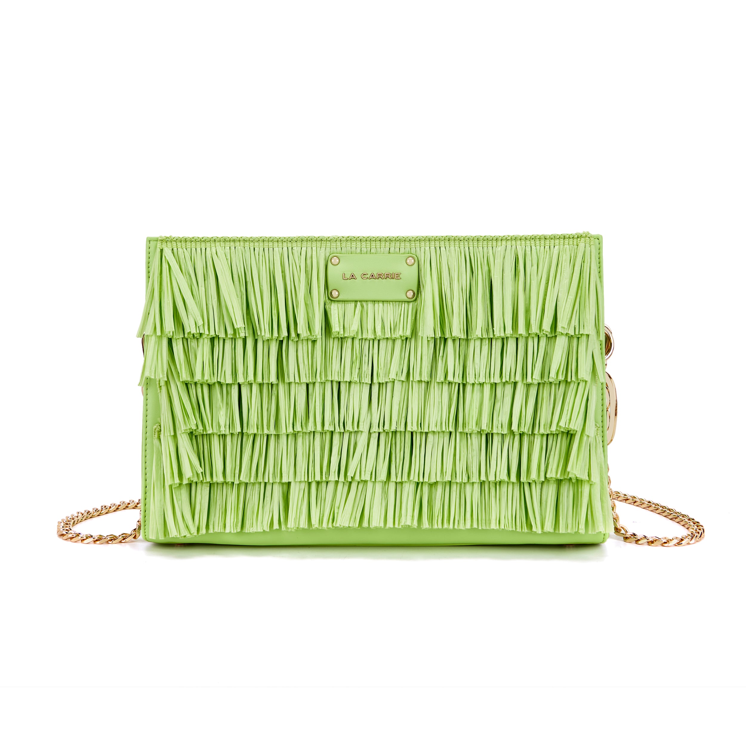 La Carrie Sunflower pochette raffia black 30x9x20 cm