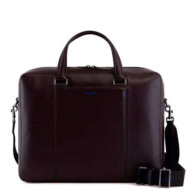 Le Tanneur Martin Porte-documents cuir lisse 14" 38x29 cm