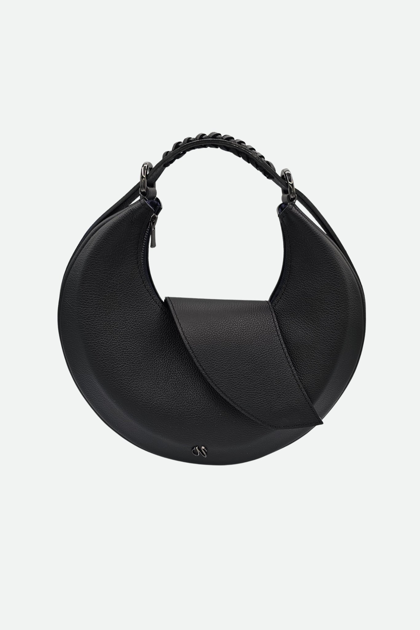 Nodie's Nouvelle Lune sac hobo cuir noir grainé