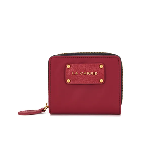 La Carrie Wallet portefeuille bordeaux nylon zip 12 cm